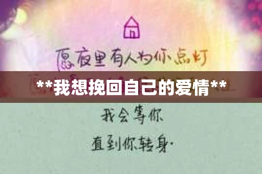 **我想挽回自己的爱情**