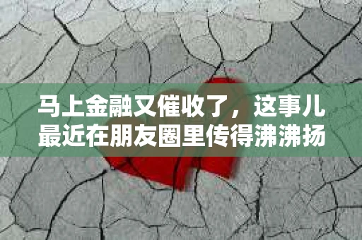 马上金融又催收了，这事儿最近在朋友圈里传得沸沸扬扬。说实话，我也有点好奇，这马上金融到底是怎么回事？催收又是怎么一回事？今天，我就来跟大家聊聊这个话题。