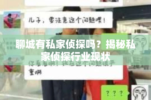 聊城有私家侦探吗？揭秘私家侦探行业现状